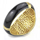 MALO4352 - Gold Brass Bangle with Top Grade Crystal  in Multi Color