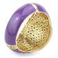 MALO4353 - Gold Brass Bangle with Top Grade Crystal  in Multi Color