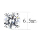 MALO4632 - Rhodium Brass Earrings with AAA Grade CZ  in Clear