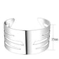 MALO4659 - Matte Rhodium & Rhodium Stainless Steel Bangle with No Stone