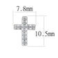 MALO4665 - Silver+ e-coating Brass Earrings with Top Grade Crystal  in Clear