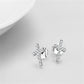 MALO4665 - Silver+ e-coating Brass Earrings with Top Grade Crystal  in Clear
