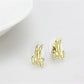 MALO4667 - Flash Gold Brass Earrings with No Stone