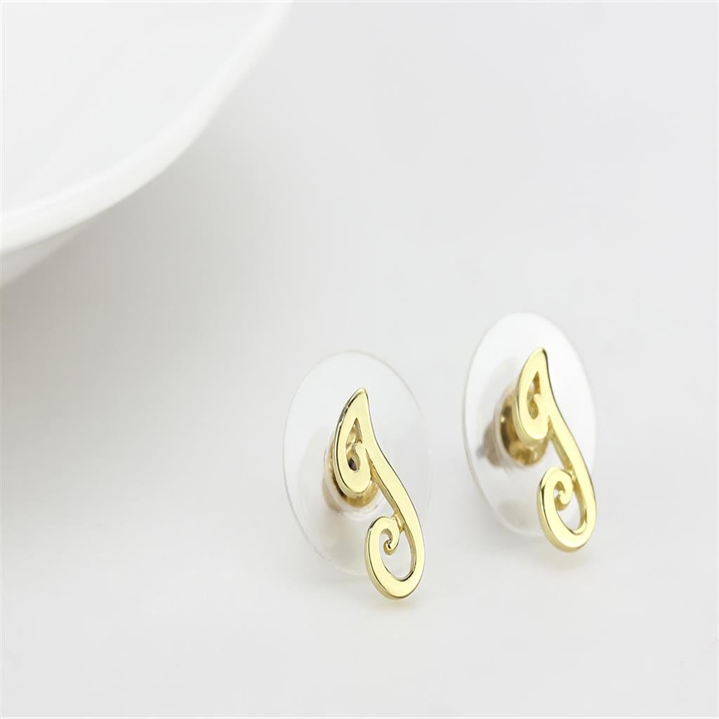 MALO4668 - Flash Gold Brass Earrings with No Stone