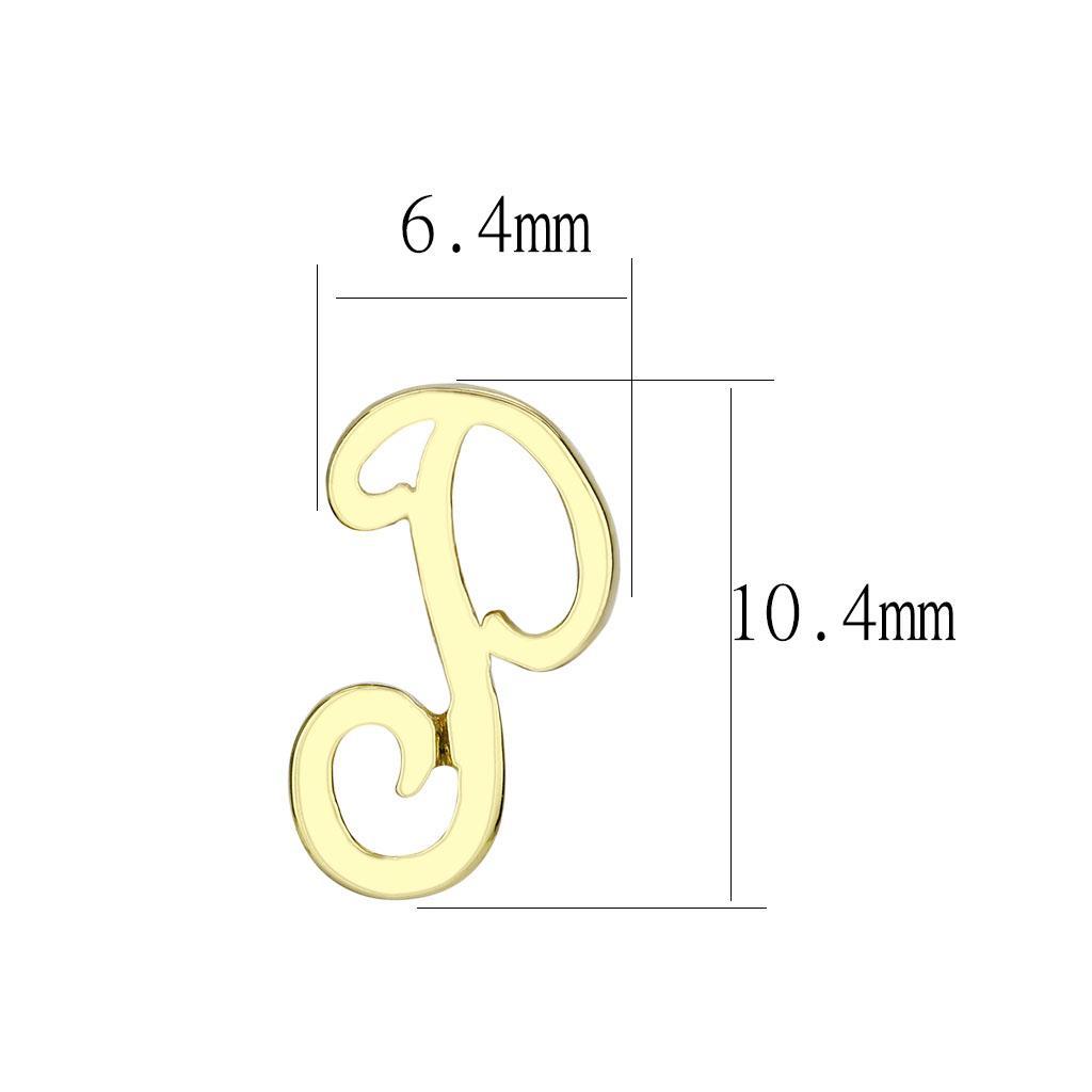 MALO4671 - Flash Gold Brass Earrings with No Stone