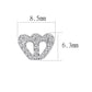 MALO4673 - Rhodium Brass Earrings with Top Grade Crystal  in Clear