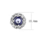 MALO4674 - Rhodium Brass Earrings with Synthetic Synthetic Glass in Tanzanite