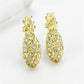 MALO4677 - Gold Brass Earrings with Top Grade Crystal  in Clear