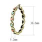 MALO4679 - Antique Silver Brass Earrings with Epoxy  in Multi Color
