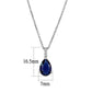 MALO4683 - Rhodium Brass Chain Pendant with Synthetic  in Montana