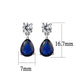 MALO4684 - Rhodium Brass Earrings with Synthetic Synthetic Glass in Montana