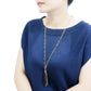 MALO4687 - Gold & Brush Brass Chain Pendant with Synthetic Synthetic Stone in Gray