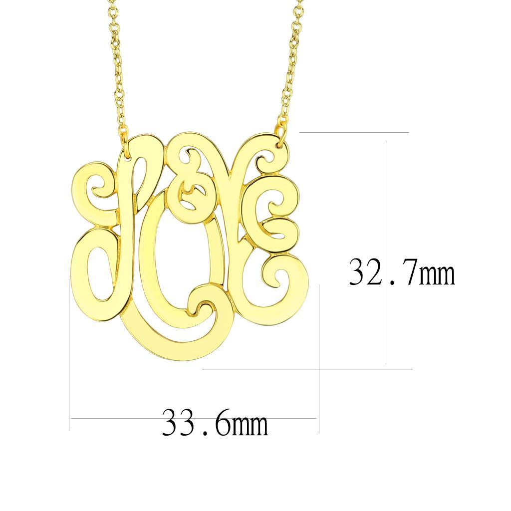 MALO4690 - Rhodium Brass Necklace with No Stone