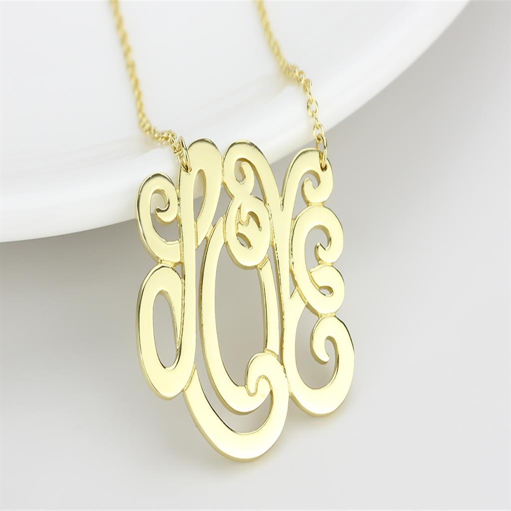 MALO4690 - Rhodium Brass Necklace with No Stone