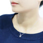 MALO4692 - Silver+ e-coating Brass Chain Pendant with AAA Grade CZ  in Clear