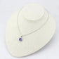 MALO4697 - Rhodium Brass Chain Pendant with Synthetic Synthetic Glass in Tanzanite