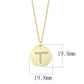 MALO4698 - Gold & Brush Brass Chain Pendant with Top Grade Crystal  in Clear