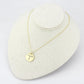 MALO4698 - Gold & Brush Brass Chain Pendant with Top Grade Crystal  in Clear
