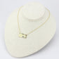 MALO4699 - Flash Gold Brass Necklace with Top Grade Crystal  in Clear