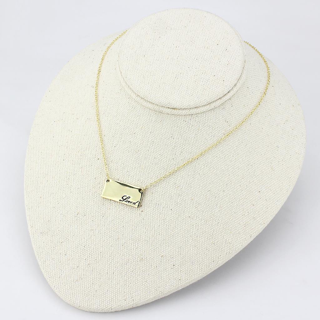 MALO4699 - Flash Gold Brass Necklace with Top Grade Crystal  in Clear