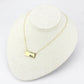 MALO4700 - Flash Gold Brass Necklace with Top Grade Crystal  in Clear
