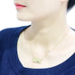 MALO4700 - Flash Gold Brass Necklace with Top Grade Crystal  in Clear