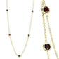 MALO4702 - Gold Brass Necklace with AAA Grade CZ  in Garnet