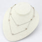 MALO4703 Imitation Rhodium Brass Necklace with AAA Grade CZ in Champagne