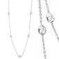 MALO4704 - Rhodium Brass Necklace with AAA Grade CZ  in Clear