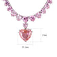MALO4705 - Rhodium Brass Necklace with AAA Grade CZ  in Rose