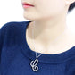 MALO4708 - Imitation Rhodium Brass Chain Pendant with Top Grade Crystal  in Clear