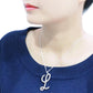 MALO4709 - Silver Brass Chain Pendant with Top Grade Crystal  in Clear
