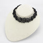 MALO4718 - Rhodium Brass Necklace with Synthetic Synthetic Glass in Jet