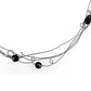 MALO4719 - Ruthenium White Metal Necklace with Synthetic Synthetic Glass in Jet