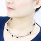 MALO4719 - Ruthenium White Metal Necklace with Synthetic Synthetic Glass in Jet