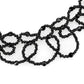 MALO4721 - Rhodium Brass Necklace with Synthetic Synthetic Glass in Jet