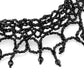 MALO4722 - Rhodium Brass Necklace with Synthetic Synthetic Glass in Jet