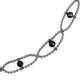 MALO4723 - Ruthenium White Metal Necklace with Synthetic Synthetic Glass in Jet