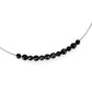 MALO4725 - Ruthenium White Metal Necklace with Synthetic Synthetic Glass in Jet