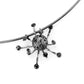 MALO4726 - Ruthenium White Metal Jewelry Sets with Top Grade Crystal  in Jet