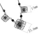 MALO4727 - Ruthenium White Metal Necklace with Synthetic Synthetic Glass in Jet