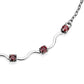 MALO4730 - Ruthenium White Metal Necklace with AAA Grade CZ  in Siam