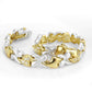MALO4736 - Gold+Rhodium Brass Bracelet with AAA Grade CZ  in Clear