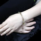 MALO4737 - Gold+Rhodium Brass Bracelet with AAA Grade CZ  in Clear
