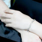 MALO4740 Matte Rhodium & Rhodium Brass Bracelet with AAA Grade CZ in Clear