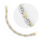 MALO4741 - Gold+Rhodium Brass Bracelet with AAA Grade CZ  in Clear