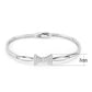 MALO4742 - Rhodium Brass Bracelet with Top Grade Crystal  in Clear