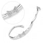 MALO4742 - Rhodium Brass Bracelet with Top Grade Crystal  in Clear