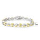 MALO4743 Gold+Rhodium Brass Bracelet with AAA Grade CZ in Clear