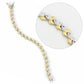 MALO4743 Gold+Rhodium Brass Bracelet with AAA Grade CZ in Clear